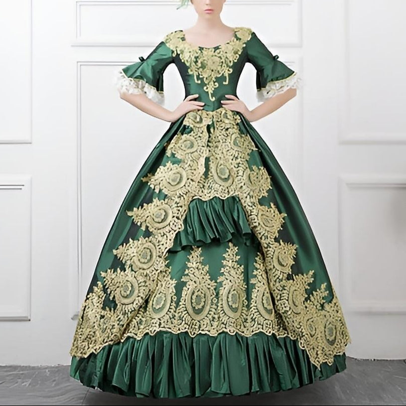 Rococo Marie Antoinette Style Court Polonaise Gown