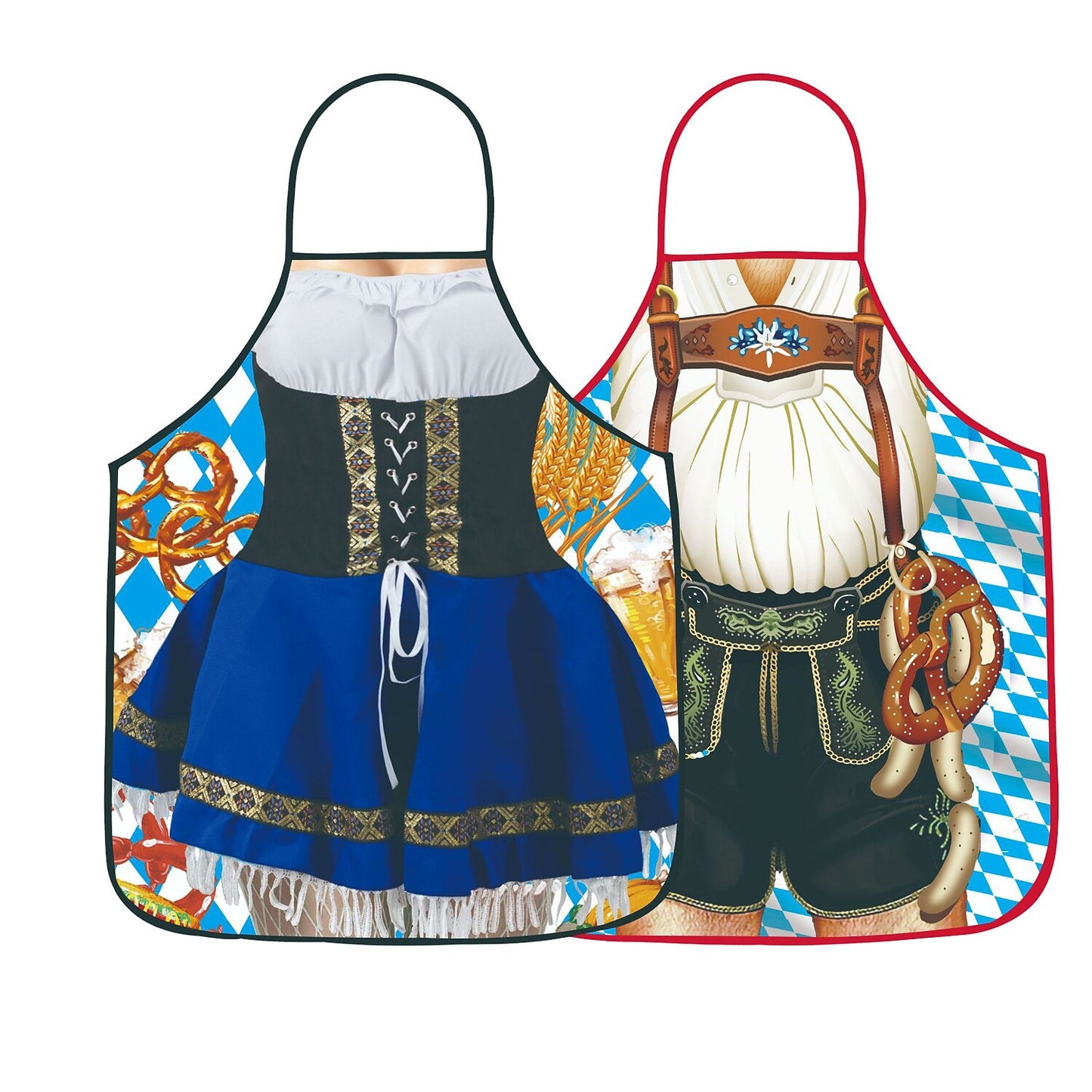 Tablier imprimé Couples Oktoberfest Lederhosen & Dirndl