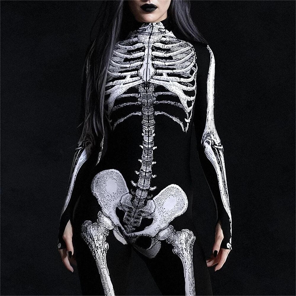 Women's Skull Skeleton Bodysuit