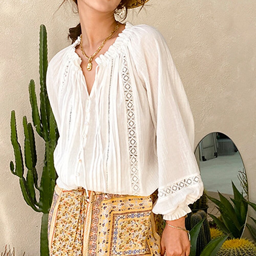 Classic Pleated Bohemian Blouse - Retrorobe