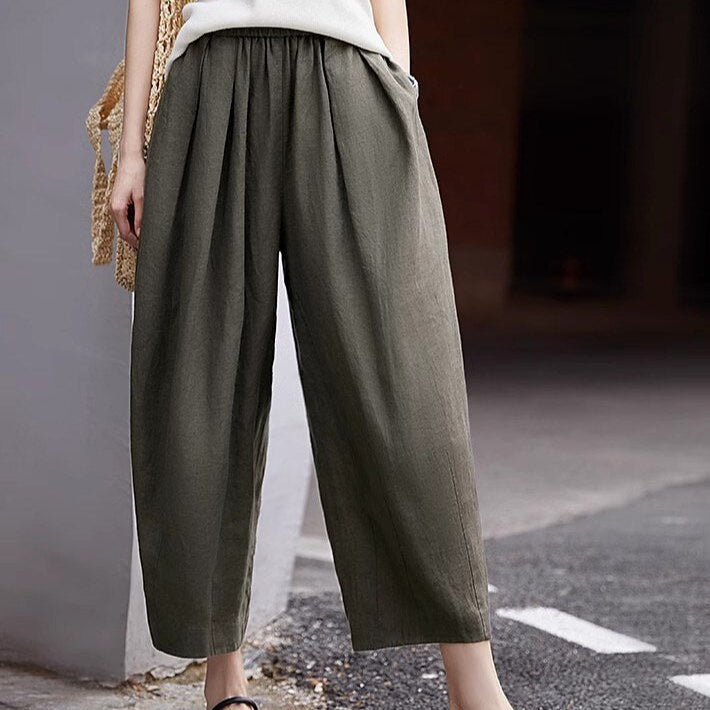 Women Classic Puff Pants with Pocket