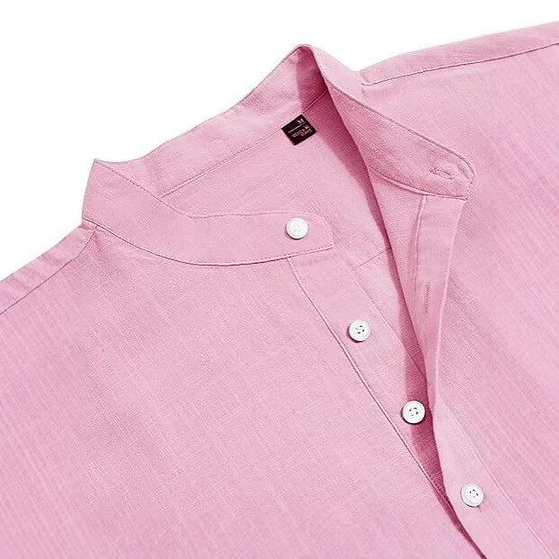 Men's Oktoberfest Solid Band Collar Shirt
