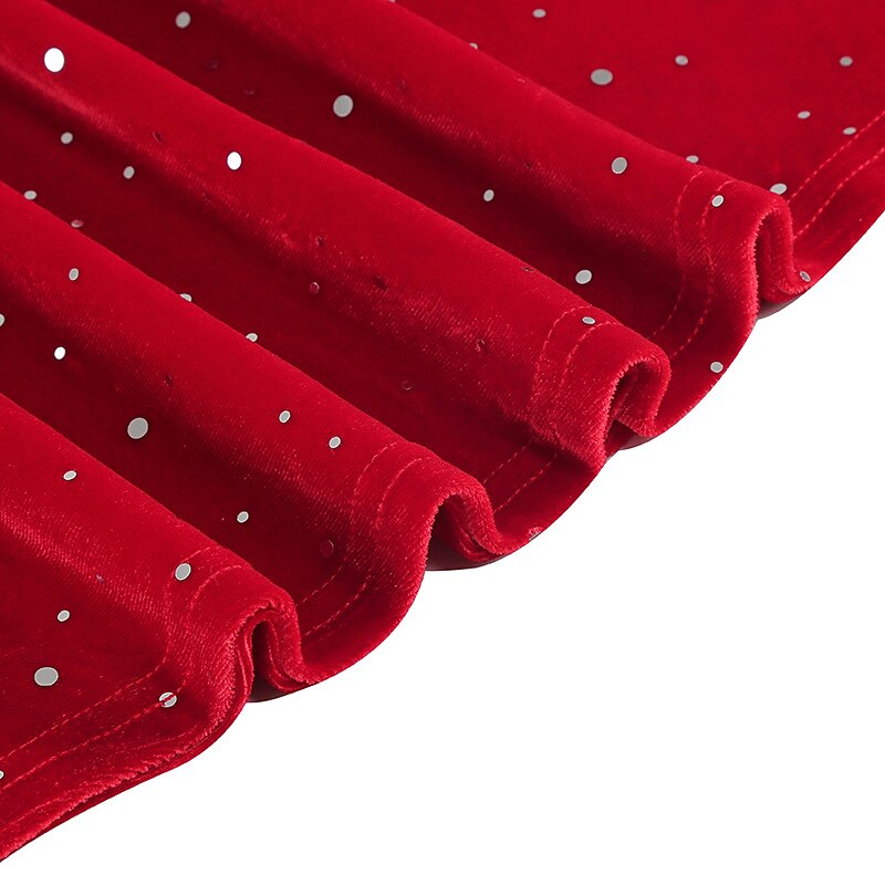 Red Sparkling Xmas A-Line Dress