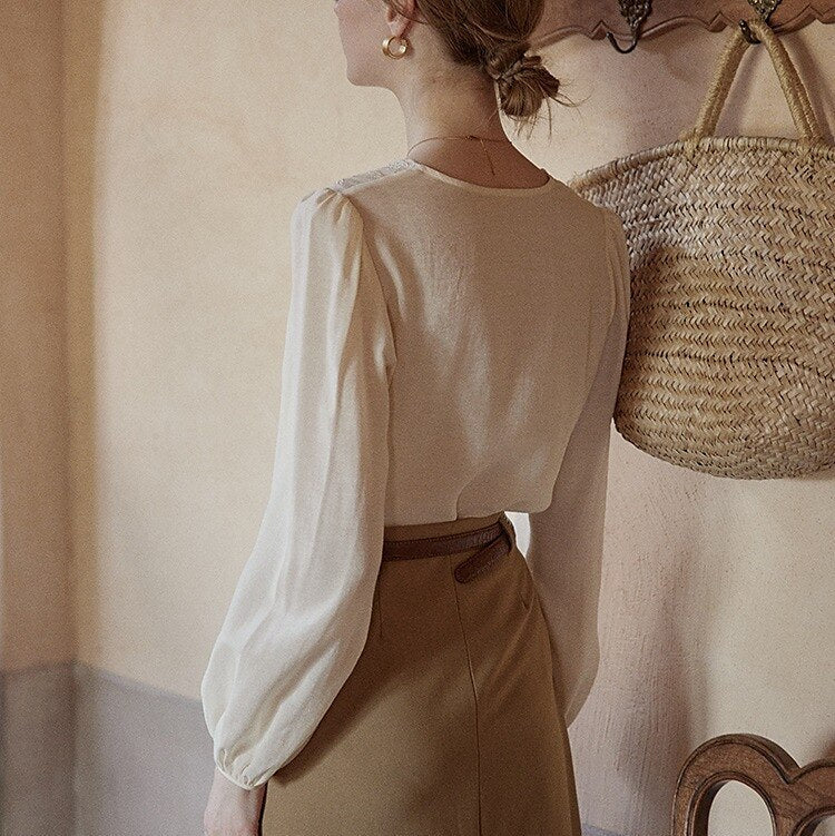 Victorian Style Embroidery Blouse - Retrorobe