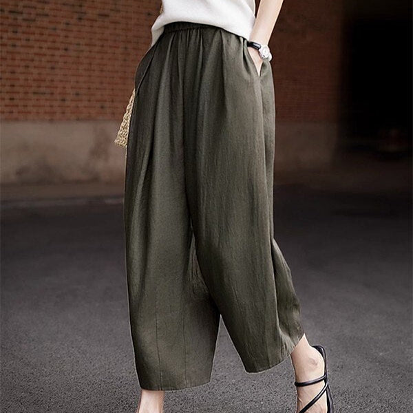 Women Classic Puff Pants with Pocket