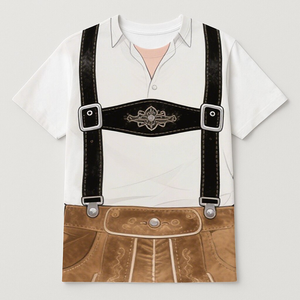 Men's Oktoberfest Lederhosen Graphic T-shirt
