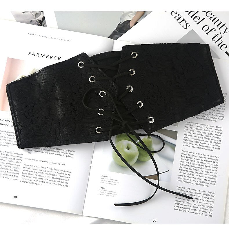Retro Elastic Lacing Corset Belts