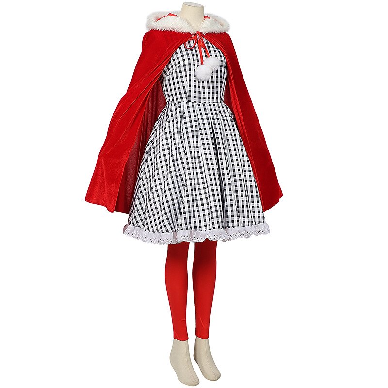 Women's Cindy Lou Who Dress with Red Cape