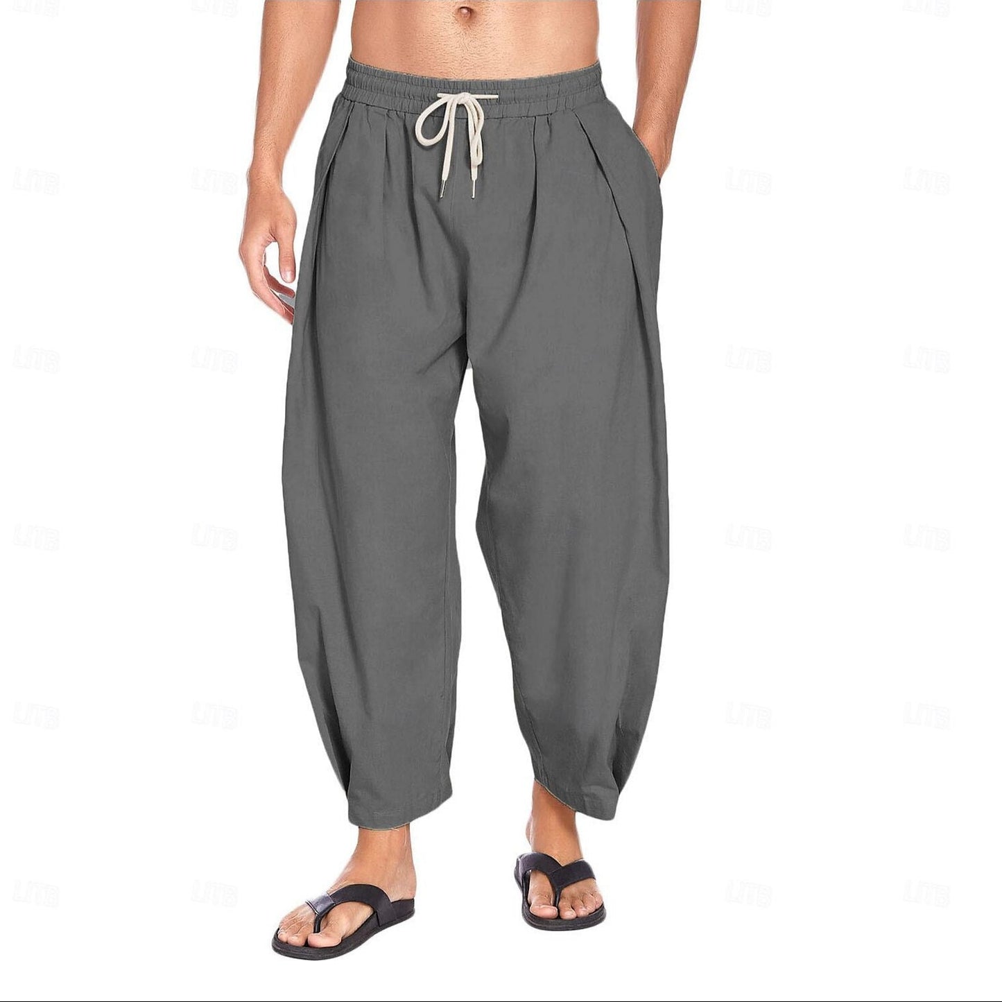 Early Medieval Style Cotton Linen Summer Pants - Retrorobe