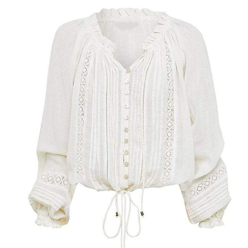 Classic Pleated Bohemian Blouse - Retrorobe