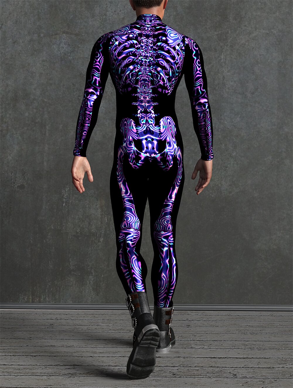 Men's Psychedelic Skeleton Bodysuits
