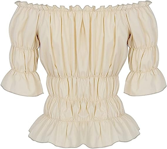 Renaissance Style Blouse Half Sleeve Top - Retrorobe