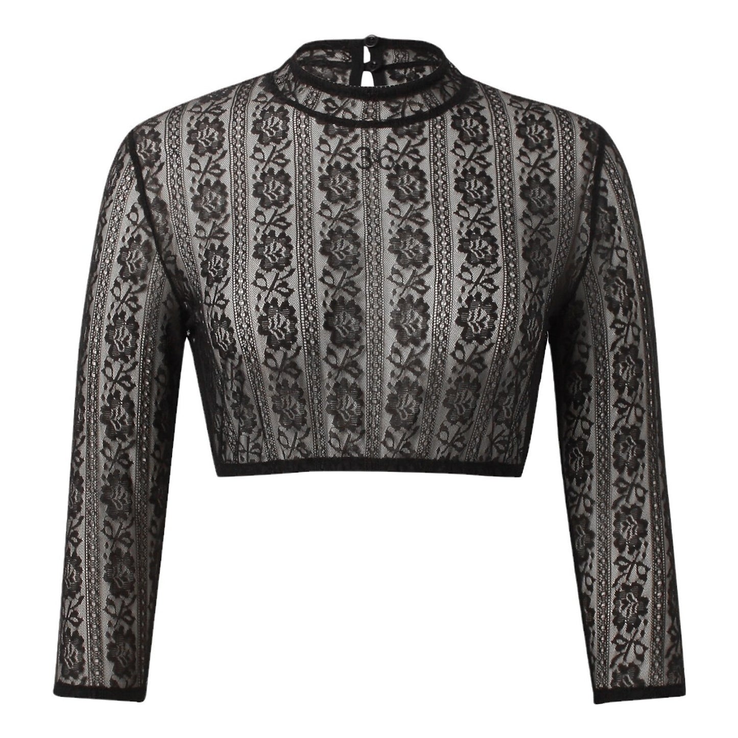 Oktoberfest Lace Dirndl Blouse Bavarian Top - Black