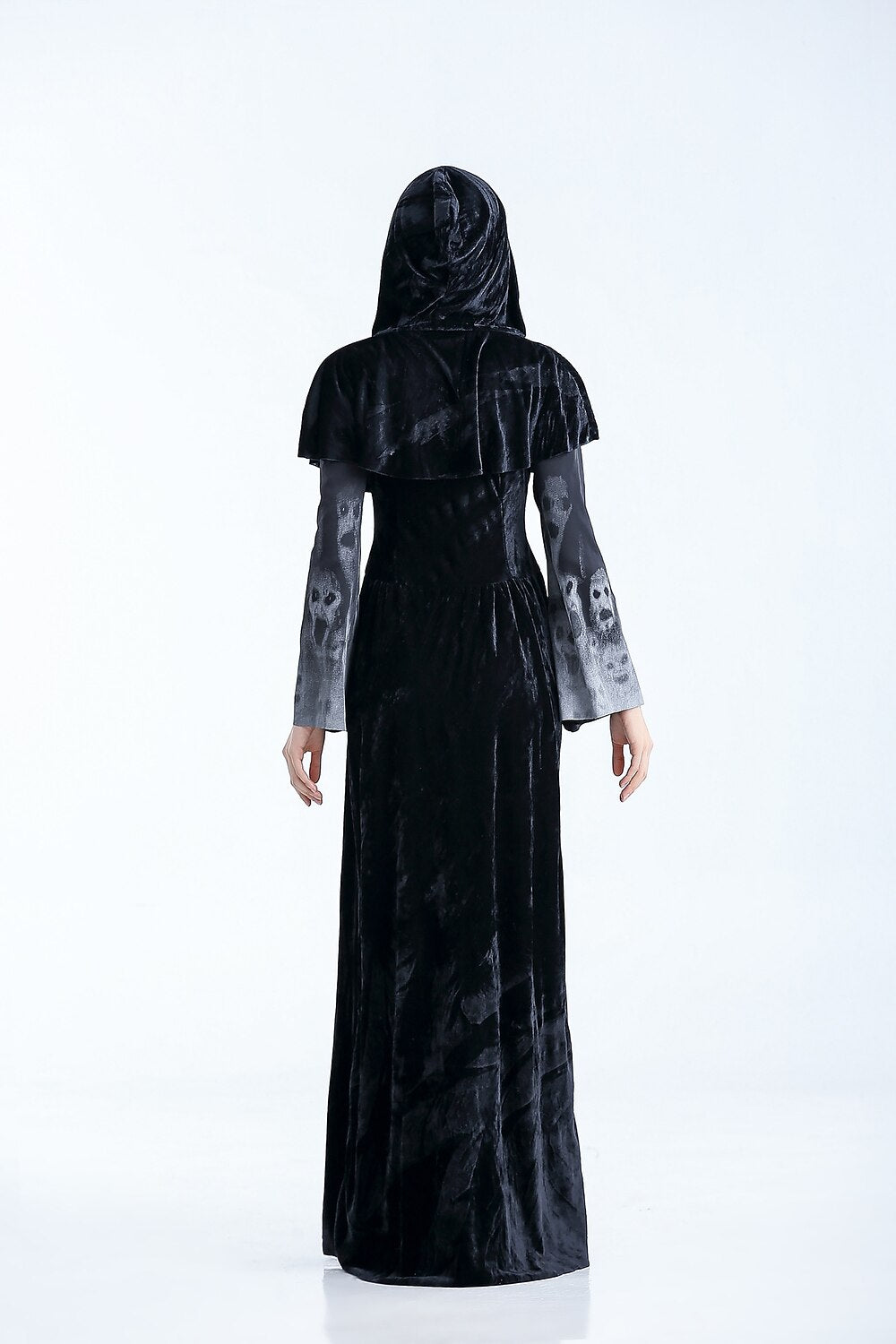 Gothic Witch Outfit with Hooded Cloak