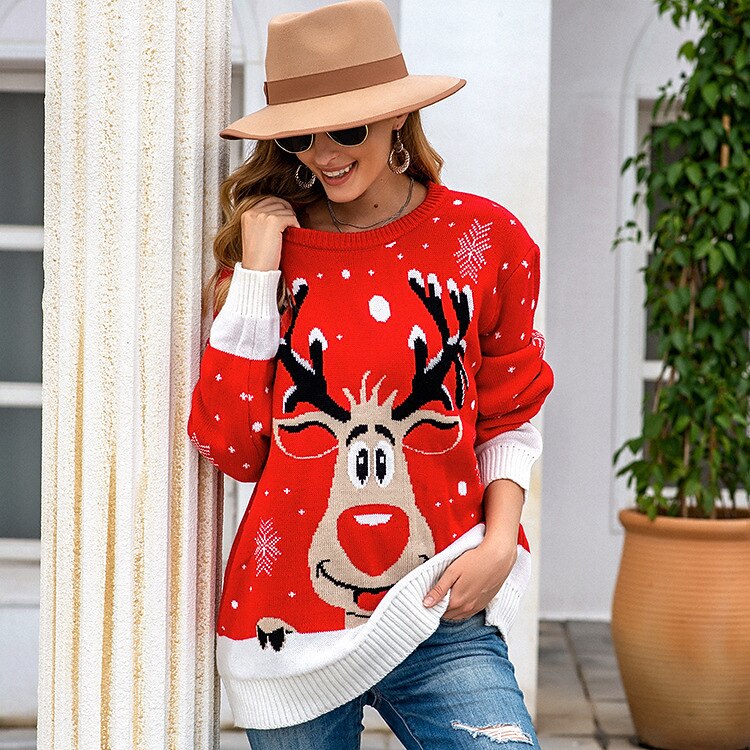 Jolly Rudolph Ugly Christmas Sweater