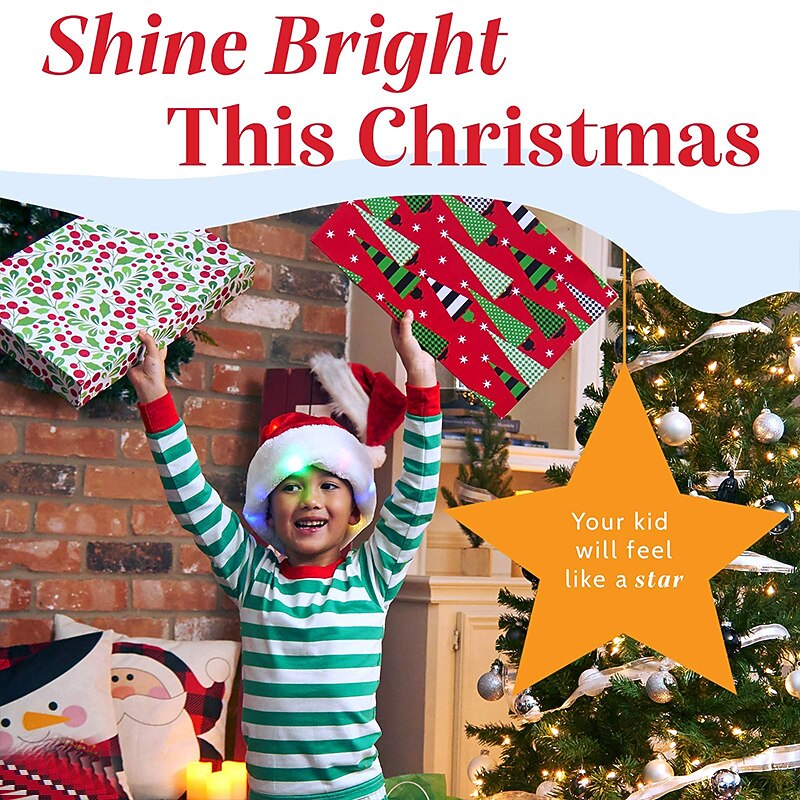 Light-Up Plush Santa Hat