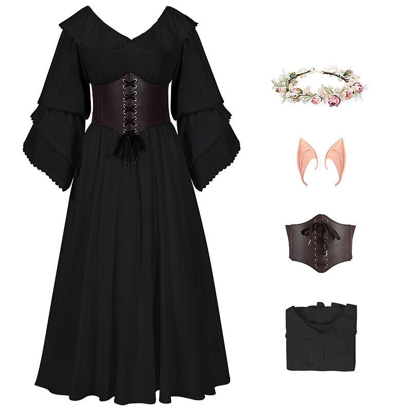 Costume de fée de la Renaissance avec accessoires