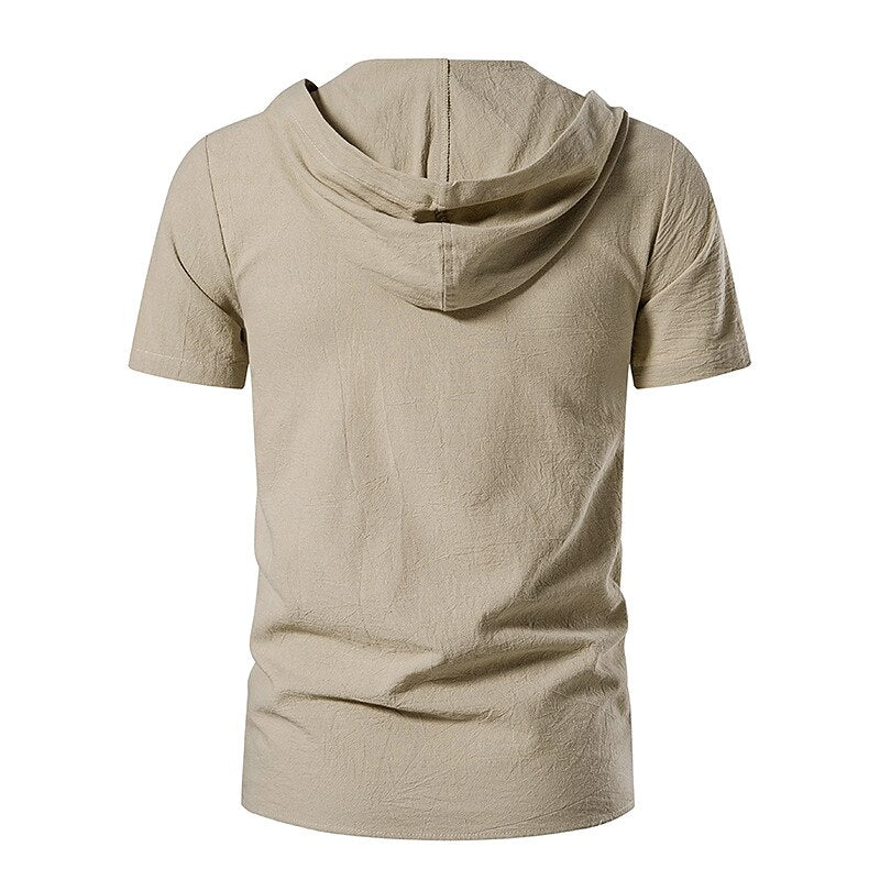 Pirate Style Short Sleeve Hooded Shirts - Retrorobe