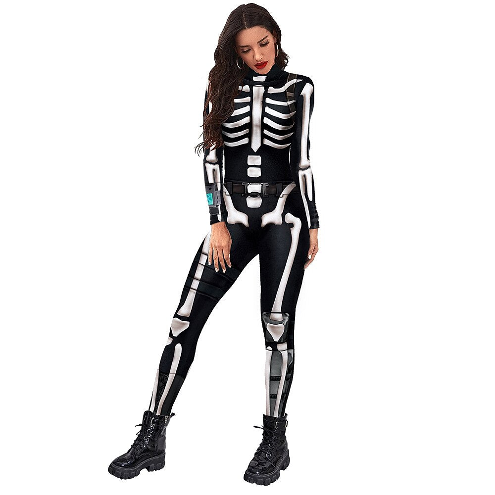 Women's Cyber Style Skeleton Bodysuits