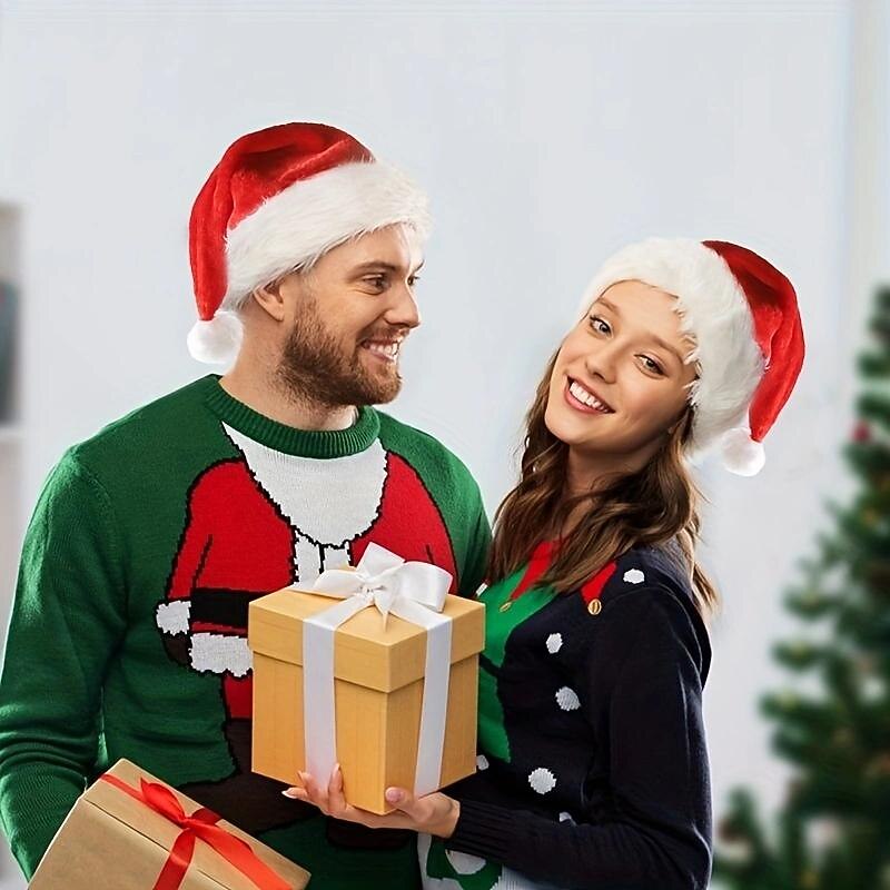 Christmas Plush Light-Up Santa Hat