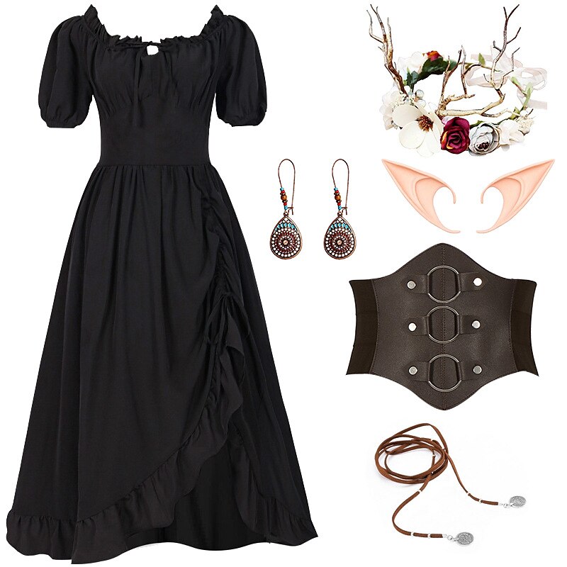 Renaissance Fairy Costume Dress with Corset & ACCs - Retrorobe
