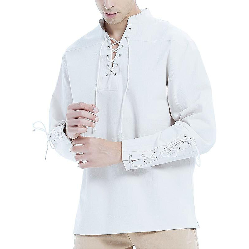 Renaissance Lace-up Design Tops Pirate Shirts - Retrorobe
