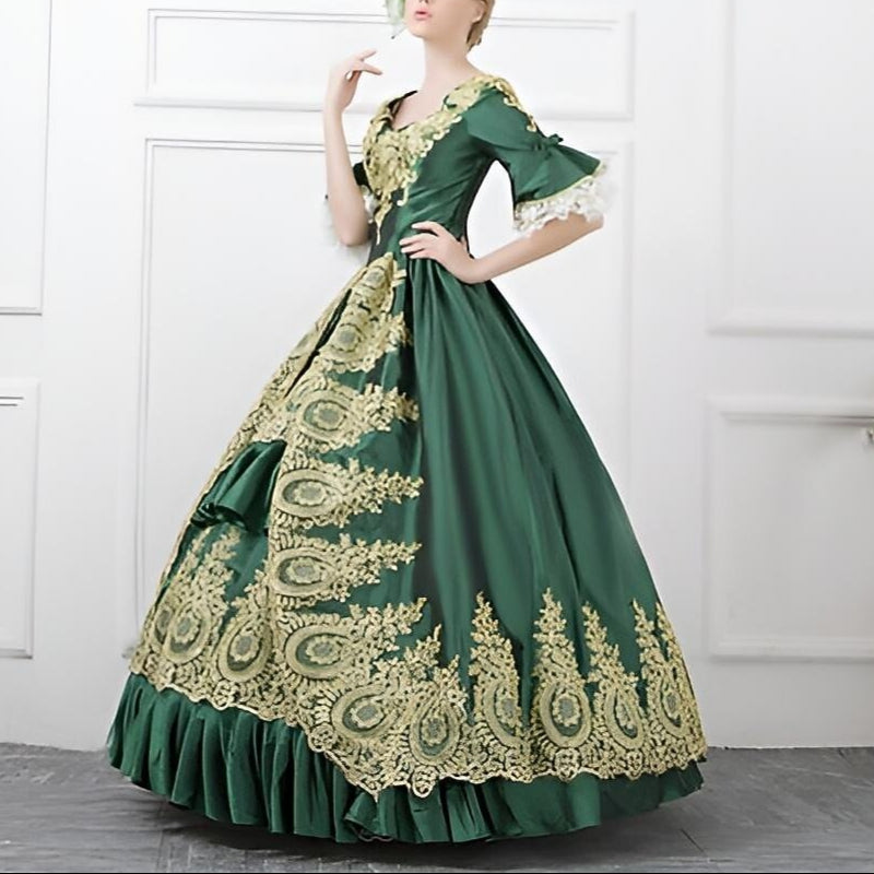 Rococo Marie Antoinette Style Court Polonaise Gown