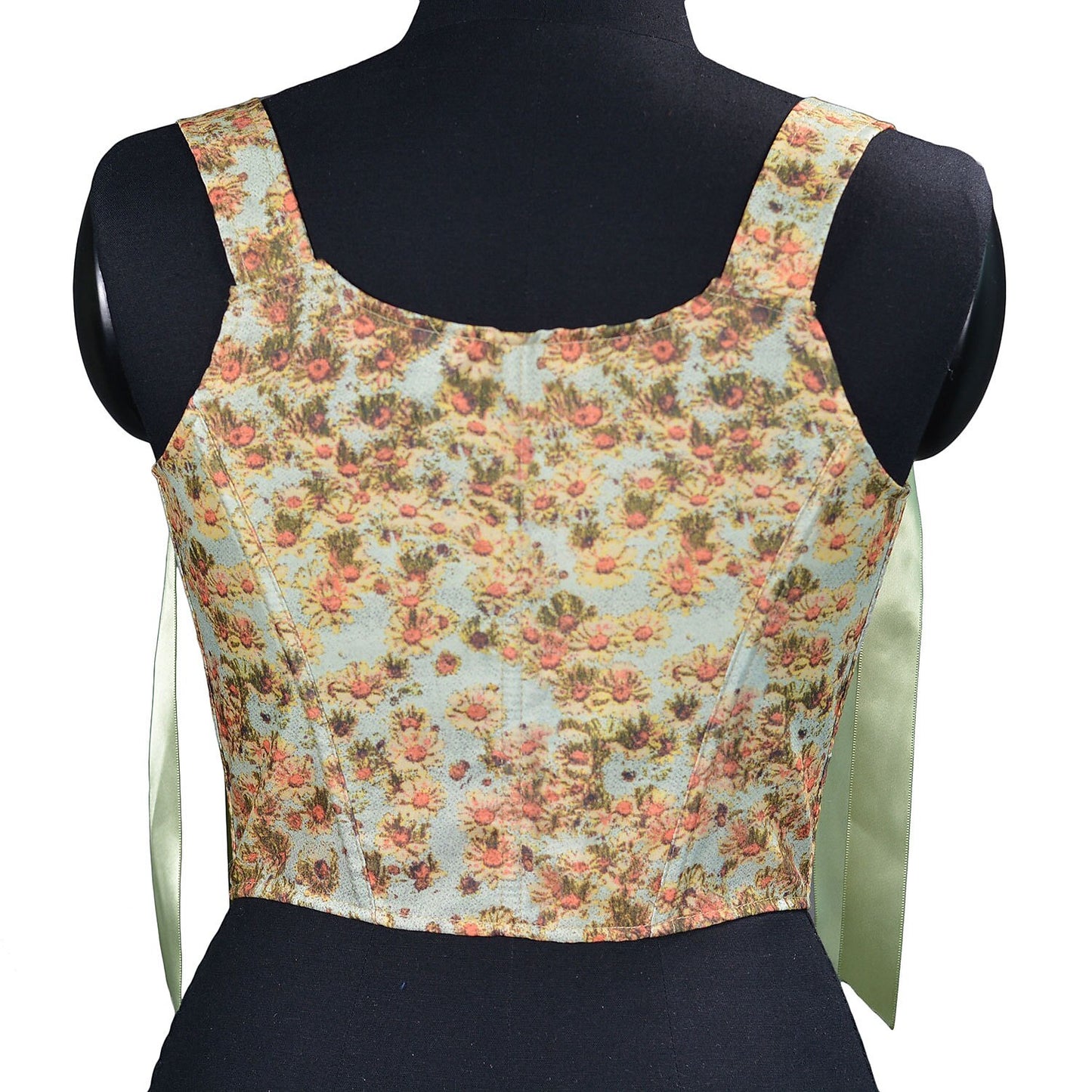 Floral Victorian Corset Painting Bustier - Retrorobe