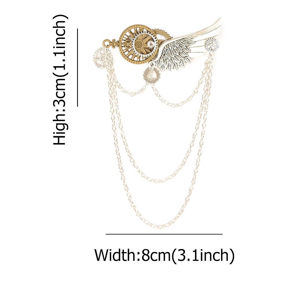 Steampunk Brosche Pin Ruder Brosche Schild Brosche Anstecknadel Abzeichen Brosche