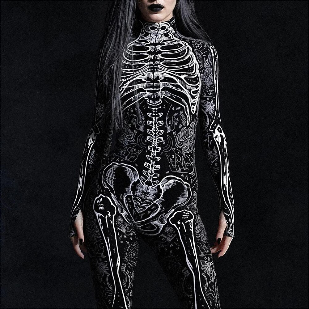 Women’s Full Body Skeleton Catsuit