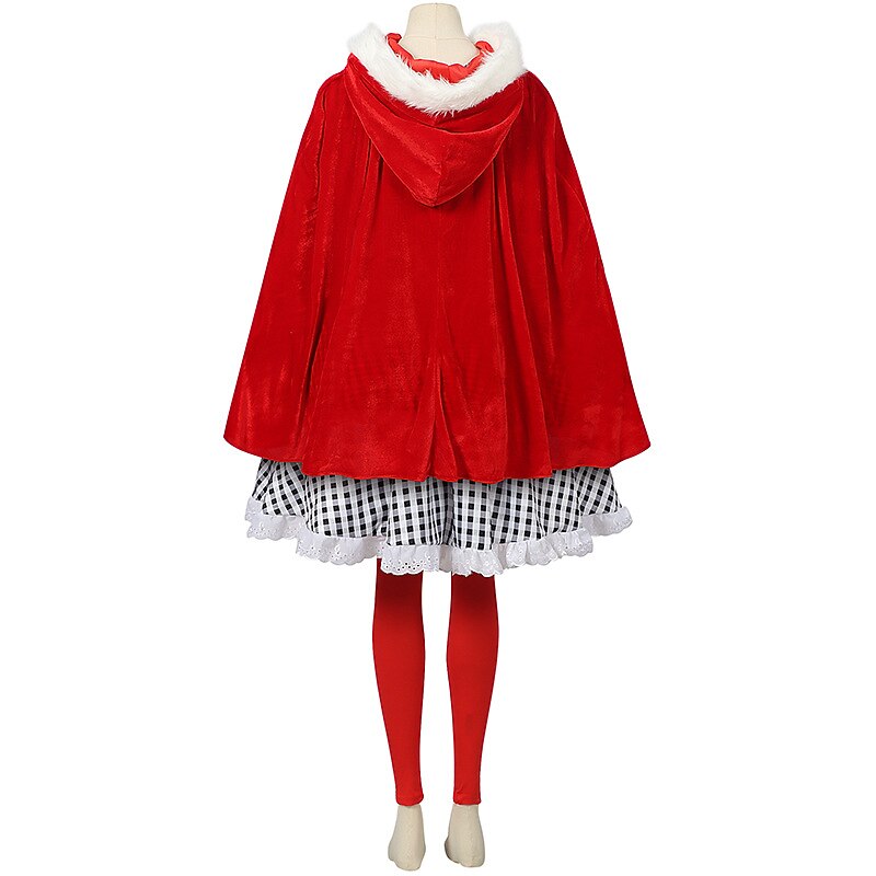 Women's Cindy Lou Who Dress with Red Cape