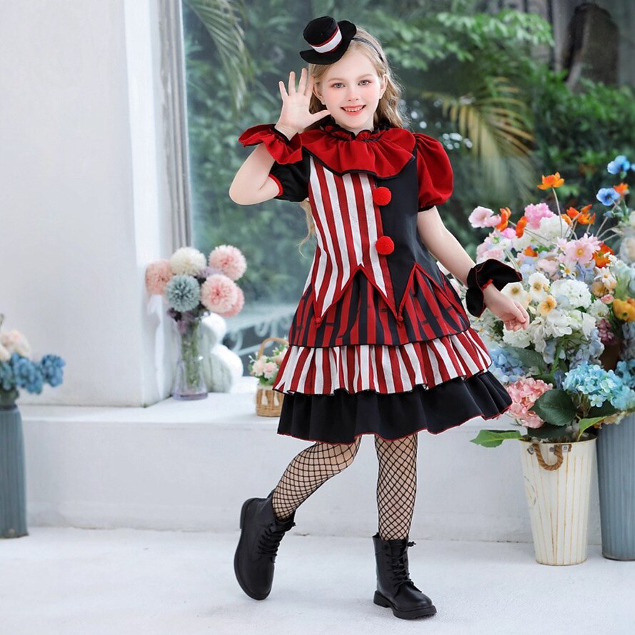 Circus Clown Halloween Dress for Girls