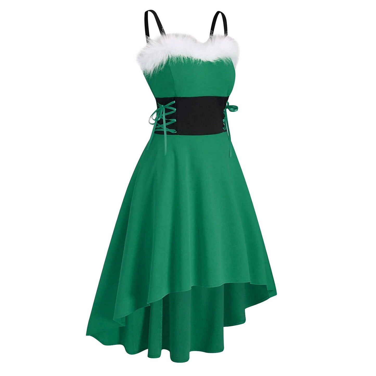 Christmas Corset High-Low Santa Dress