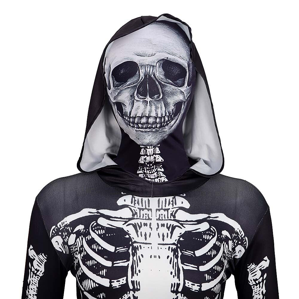Skeleton Full Body Hooded Jumpsuit
