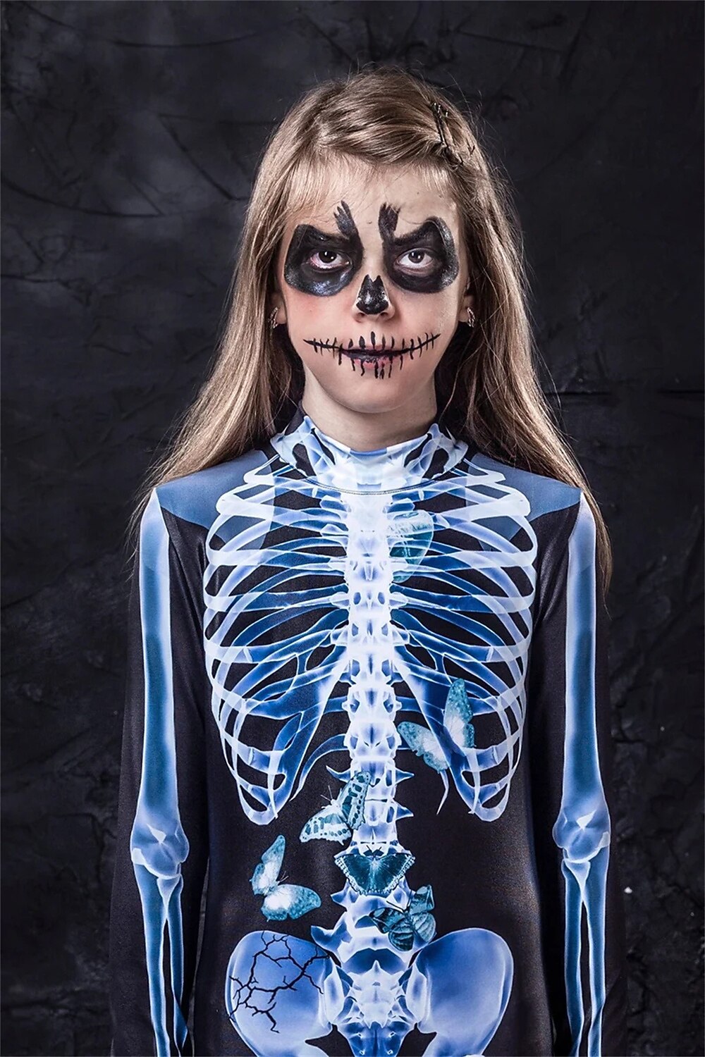 Skull Skeleton Full Body Catsuit for Kids