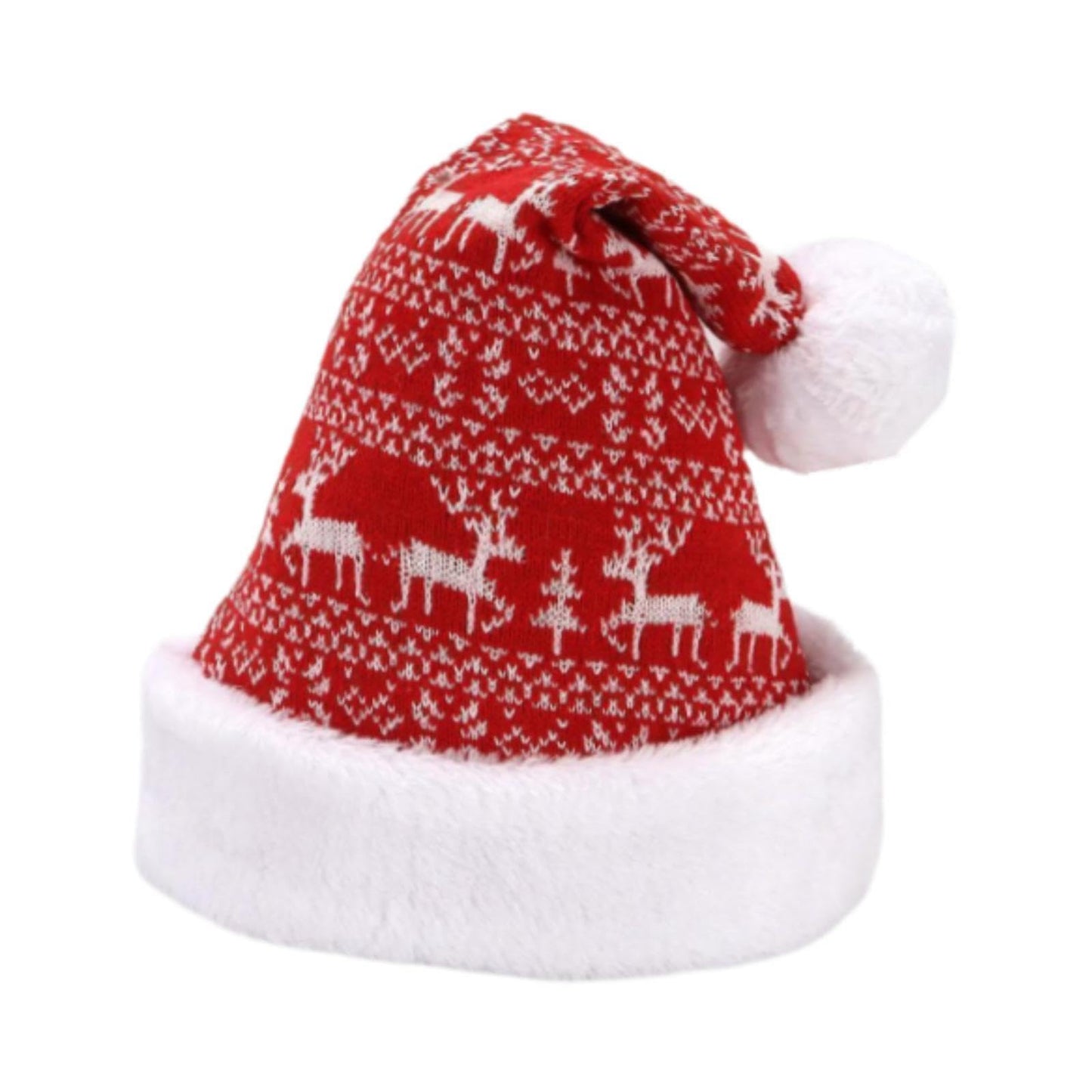 Christmas Nordic Knit Santa Pom-Pom Hat
