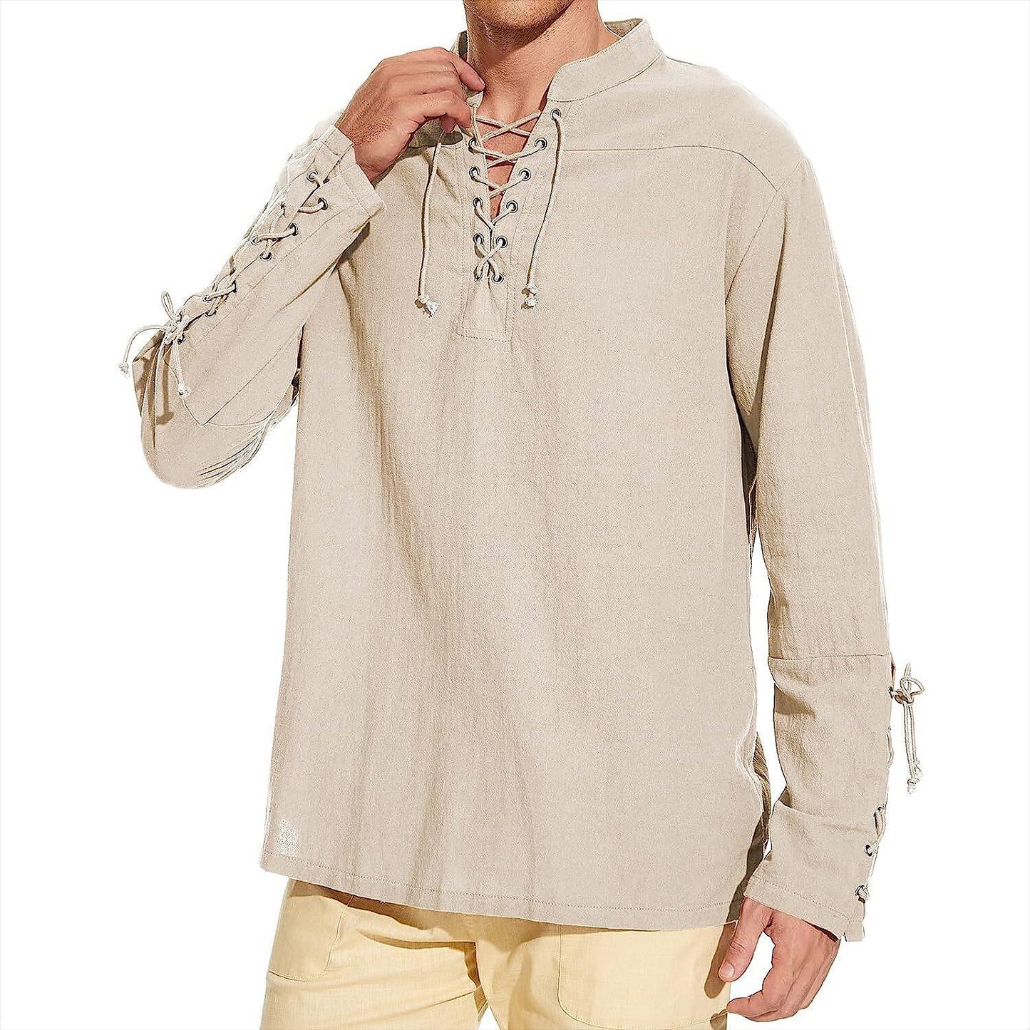 Renaissance Lace-up Design Tops Pirate Shirts - Retrorobe