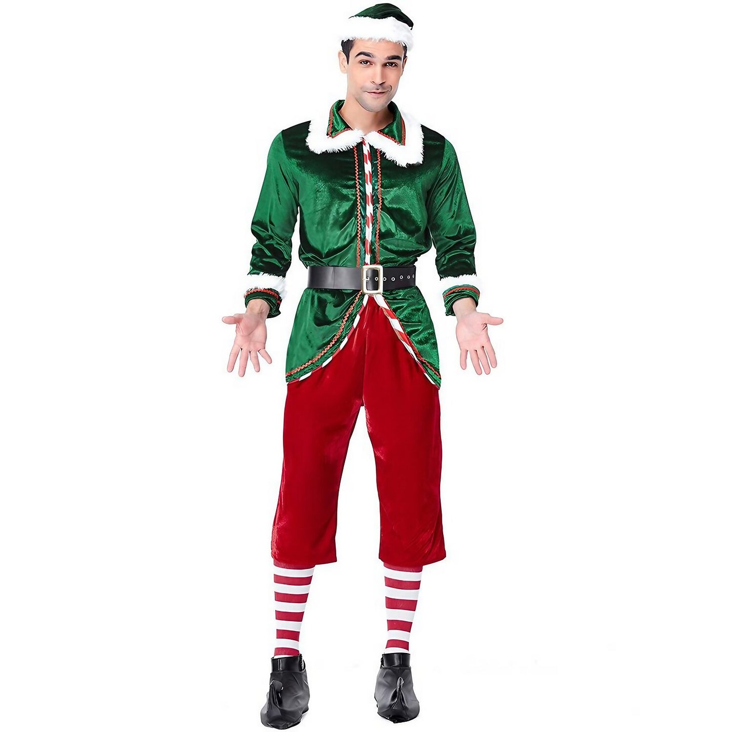 Men's Velvet Santa's Helper Outfit