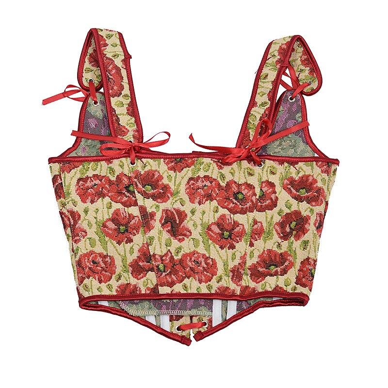 Renaissance Style Lace Design Corset Vest Bustier