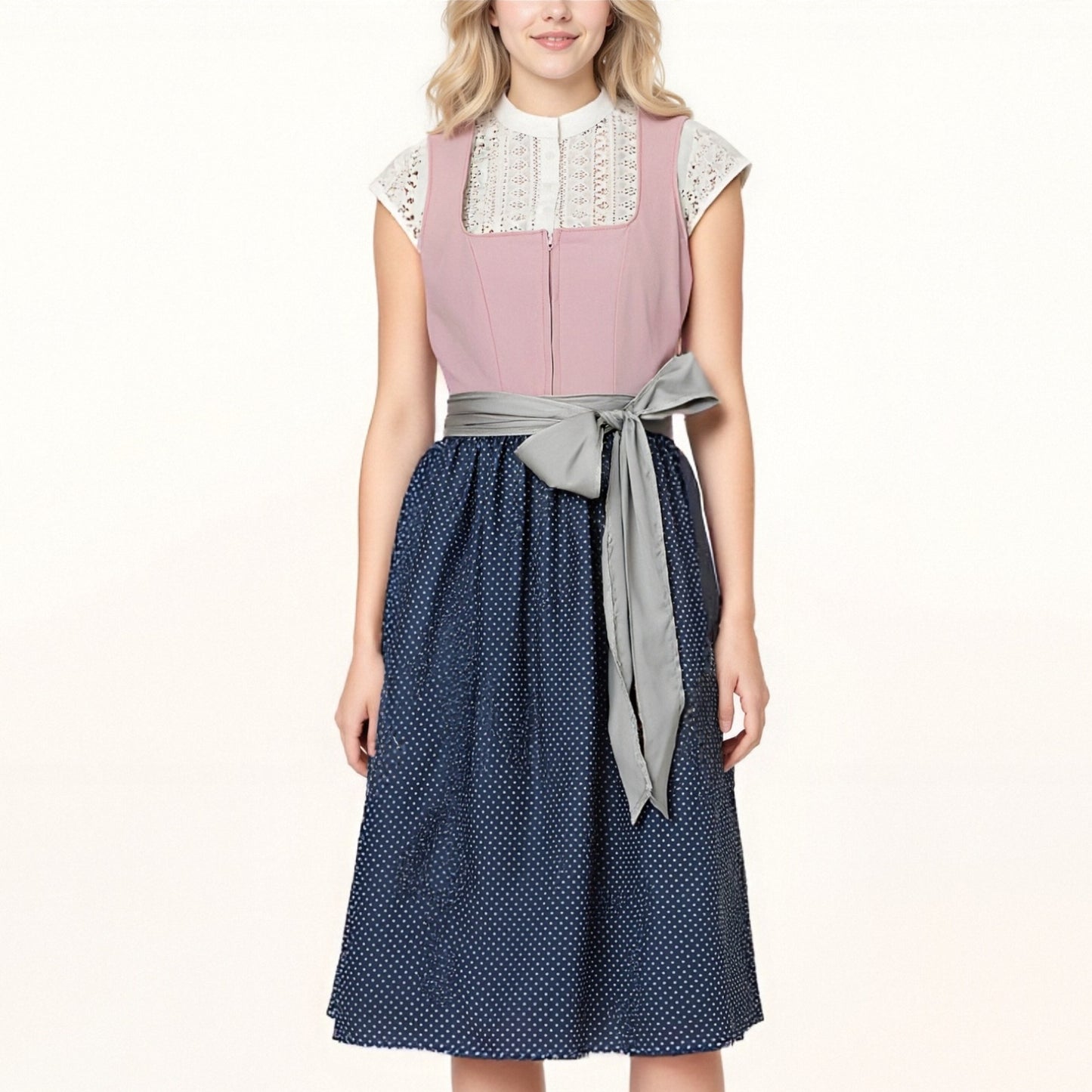 Oktoberfest Pink Vintage Dirndl Dress