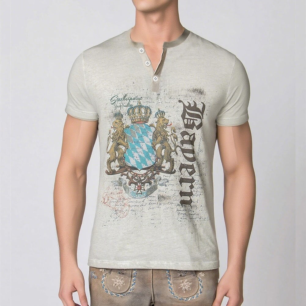 T-Shirt mit bayerischem Wappen-Print fürs Oktoberfest