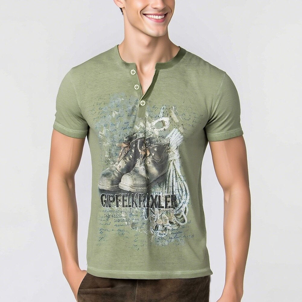 Oktoberfest Bergsteiger Grafik T-Shirt
