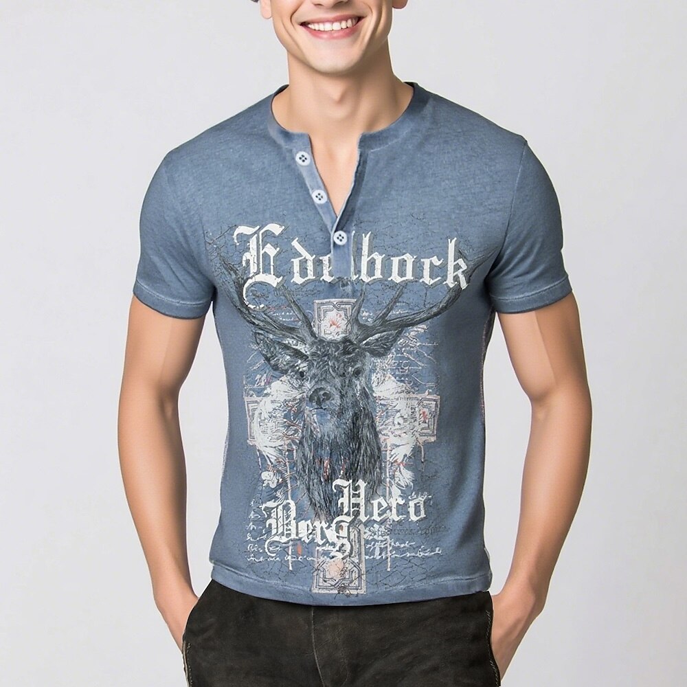 Oktoberfest Edelbock Deer Graphic T-shirt