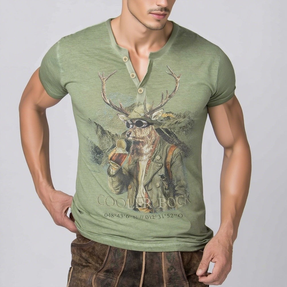 Oktoberfest Cooler Bock Grafik T-Shirt