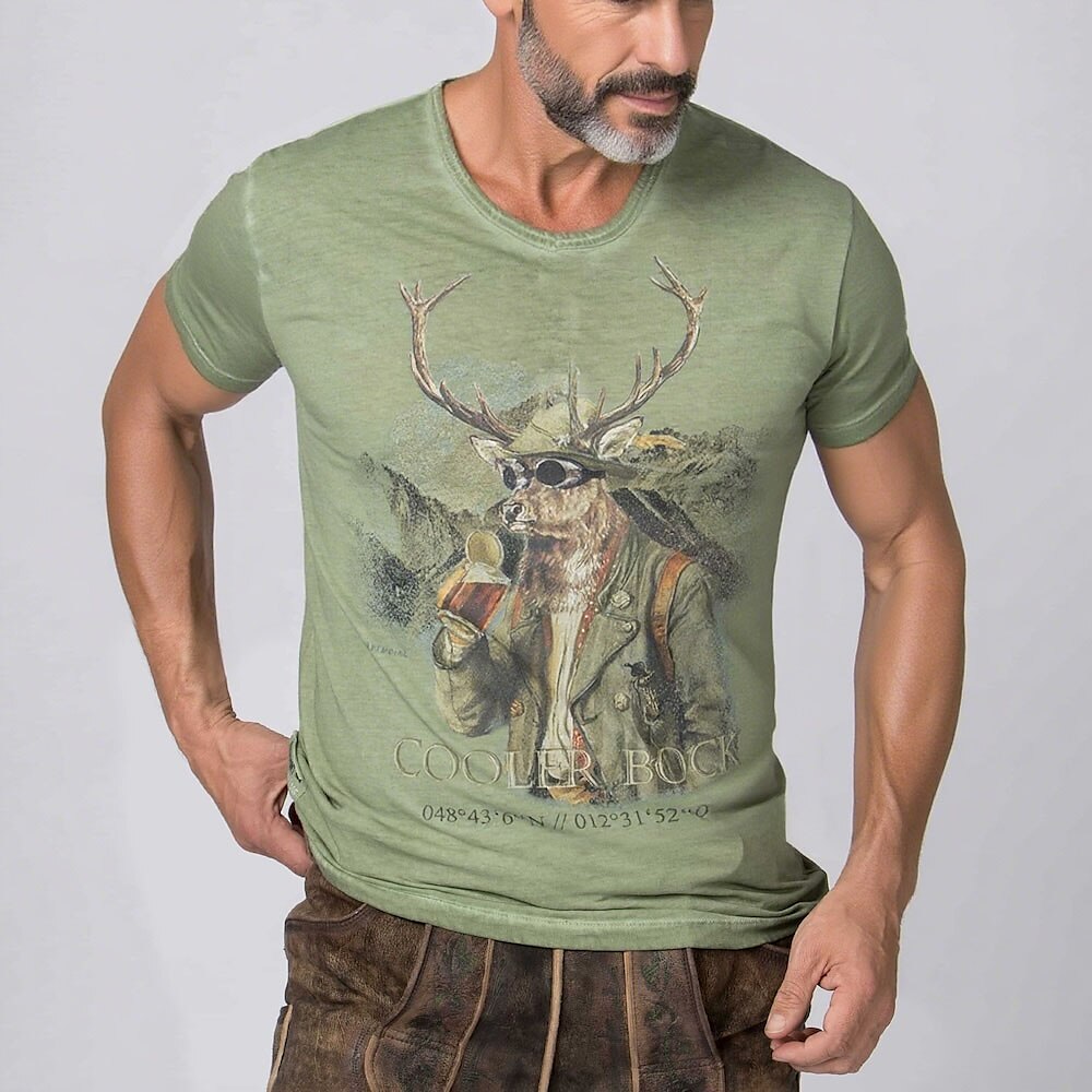 Oktoberfest Cooler Bock Grafik T-Shirt