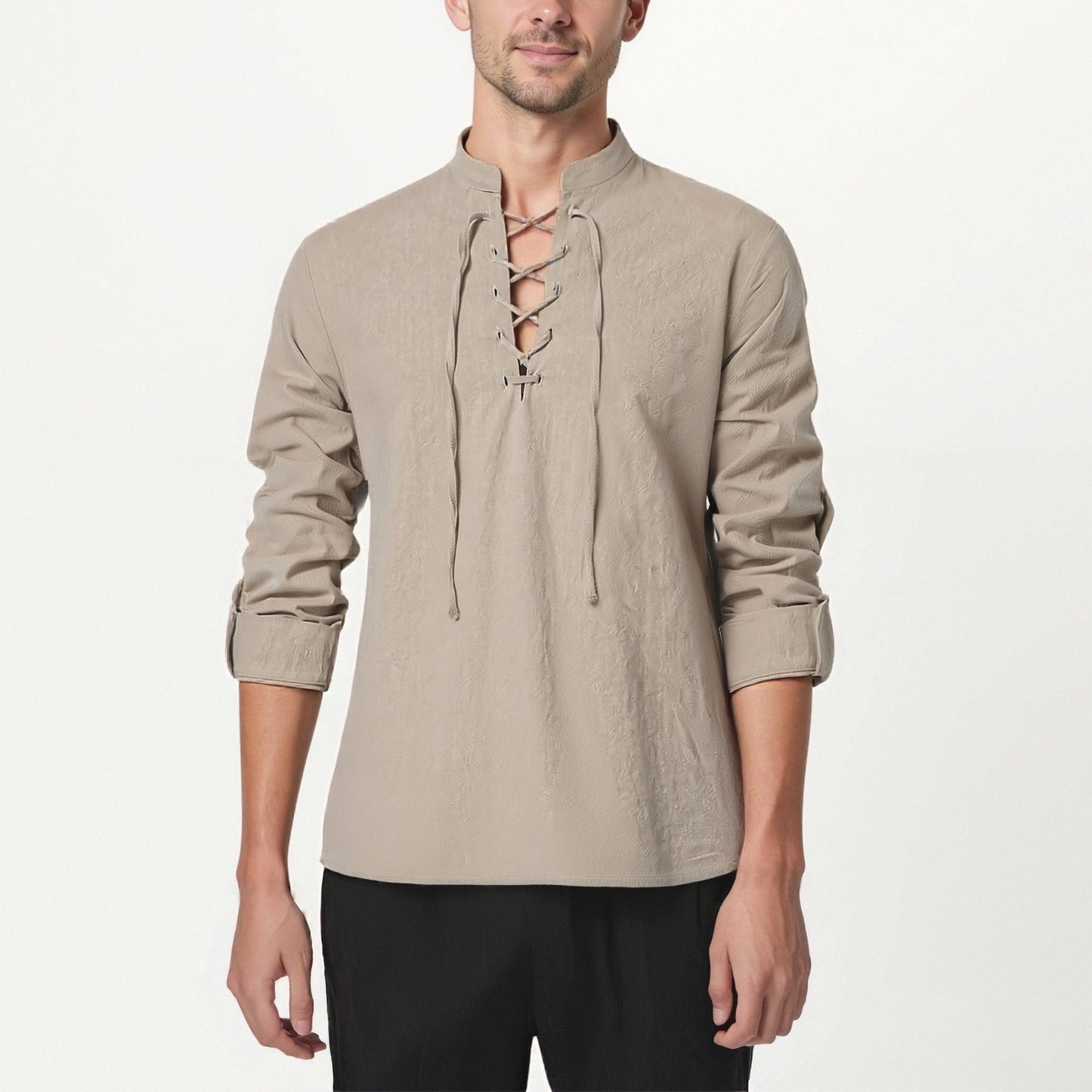 Renaissance Stand Collar Tops Pullover Shirt