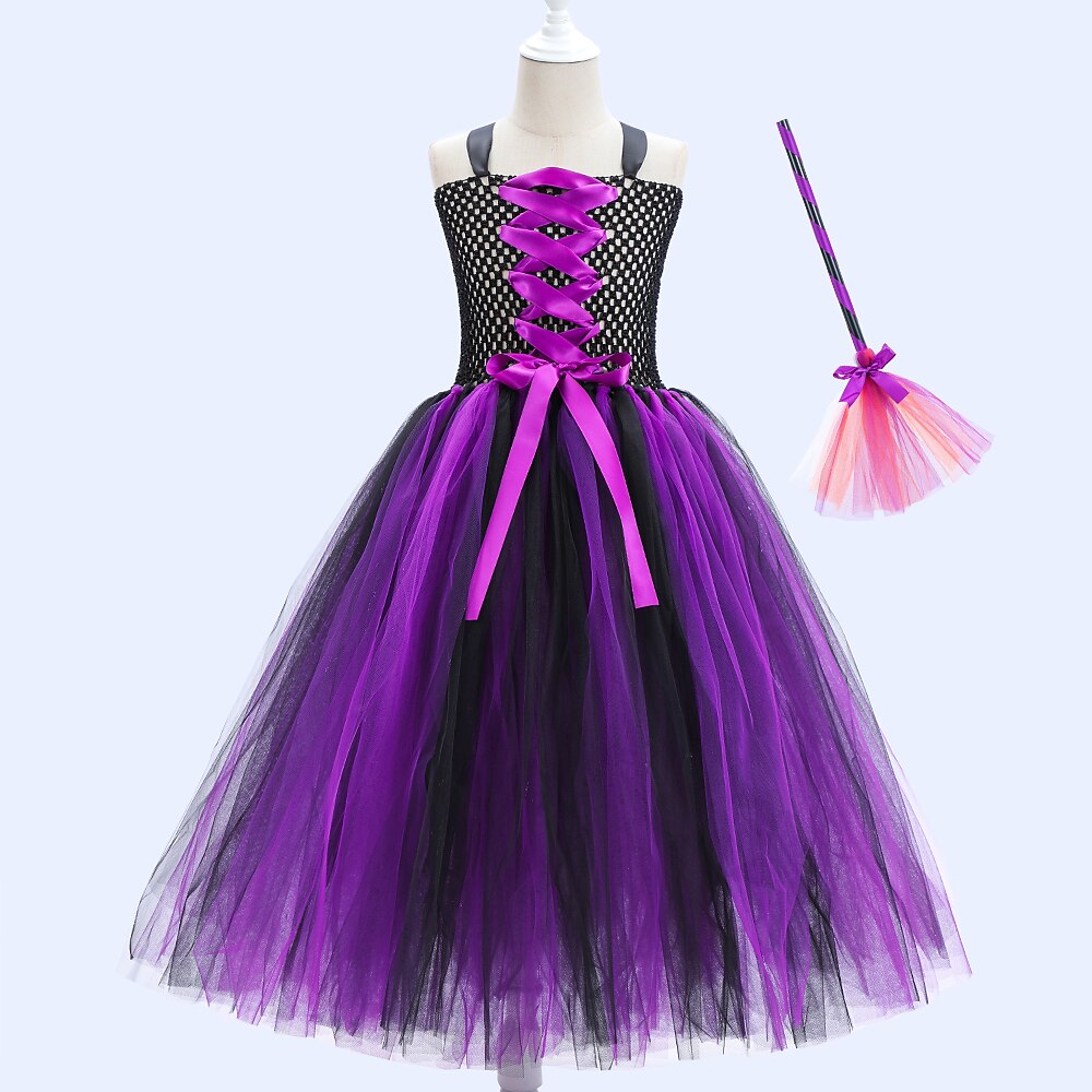Witch Halloween Purple Dress Cosplay Costume