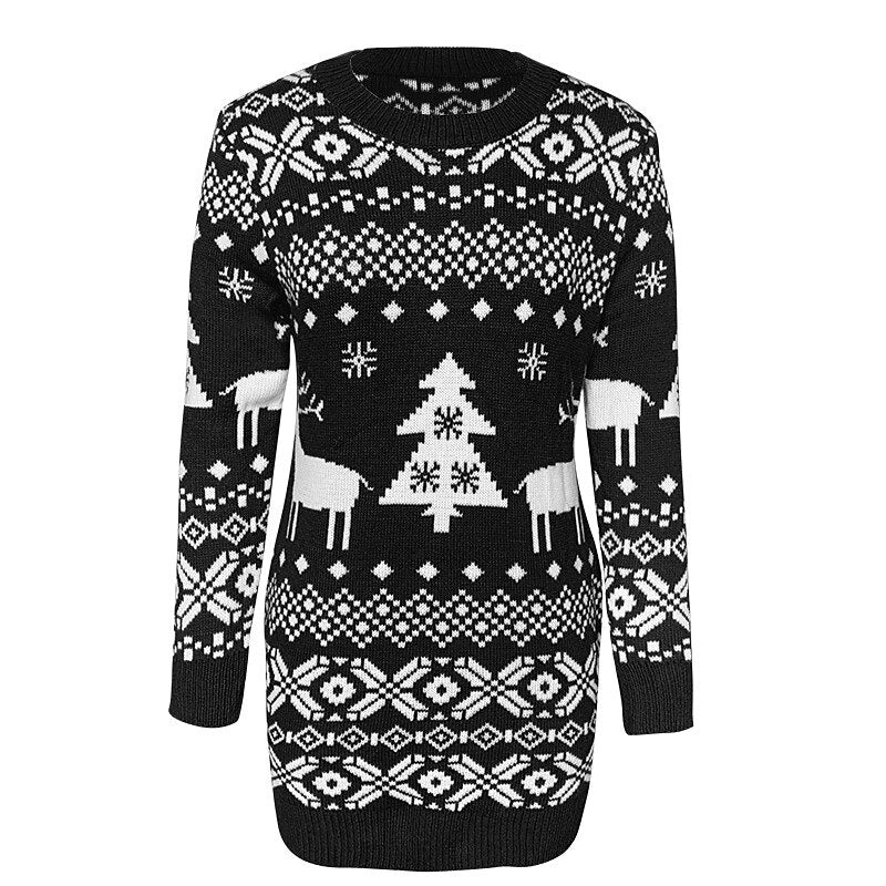 Nordic Reindeer & Tree Ugly Christmas Sweater