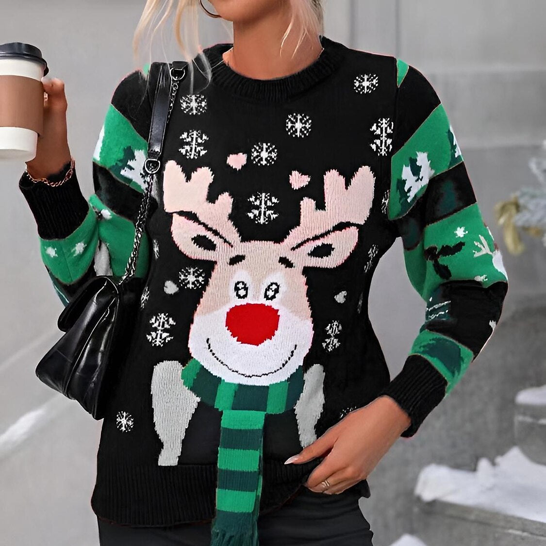 Jolly Rudolph Ugly Christmas Sweater