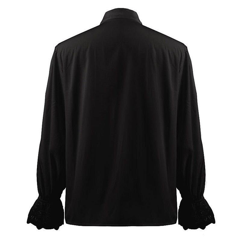 Renaissance Ruffle Decorated Tops with Lace Cuffs - Retrorobe